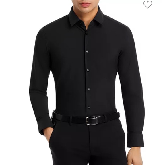 $128 BOSS Hank Kent Performance Dress Shirt SZ 14.5 - Picture 1 of 6